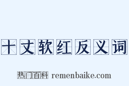 十丈软红反义词是什么意思的图片